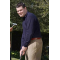 Men's Heavy Pique Polo Long Sleeve Shirt